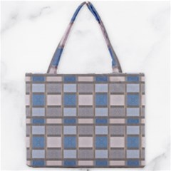 Abstract Seamless Fabric Blue Mini Tote Bag by Pakrebo