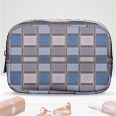 Abstract Seamless Fabric Blue Make Up Pouch (small)