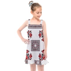 Ornament Pattern Background Design Kids  Overall Dress