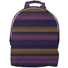 Stripes Pink Yellow Purple Grey Mini Full Print Backpack