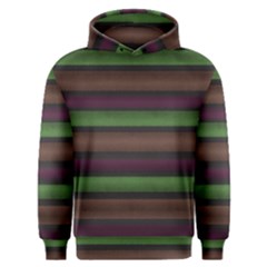 Stripes Green Brown Pink Grey Men s Overhead Hoodie by BrightVibesDesign