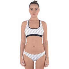 No Step On Snek Pattern Yellow On White Background Gadsden Flag Meme Parody Cross Back Hipster Bikini Set by snek