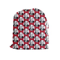 Trump Retro Face Pattern Maga Red Us Patriot Drawstring Pouch (xl) by snek