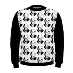 Trump Retro Face Pattern Maga Black And White Us Patriot Men s Sweatshirt by snek