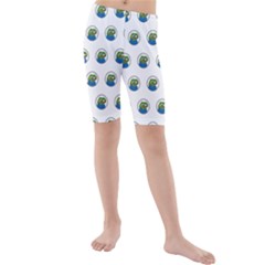 Apu Apustaja With Banana Phone Wall Eyed Pepe The Frog Pattern Kekistan Kids  Mid Length Swim Shorts by snek