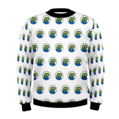 Apu Apustaja With Banana Phone Wall Eyed Pepe The Frog Pattern Kekistan Men s Sweatshirt by snek