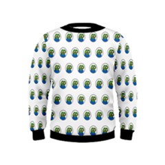 Apu Apustaja With Banana Phone Wall Eyed Pepe The Frog Pattern Kekistan Kids  Sweatshirt by snek