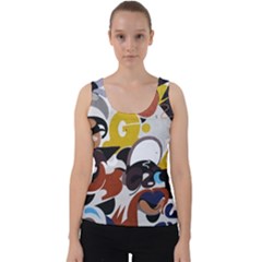 Graffiti Urban Colorful Graffiti City Wall Hip Hop Music Singers Velvet Tank Top by genx