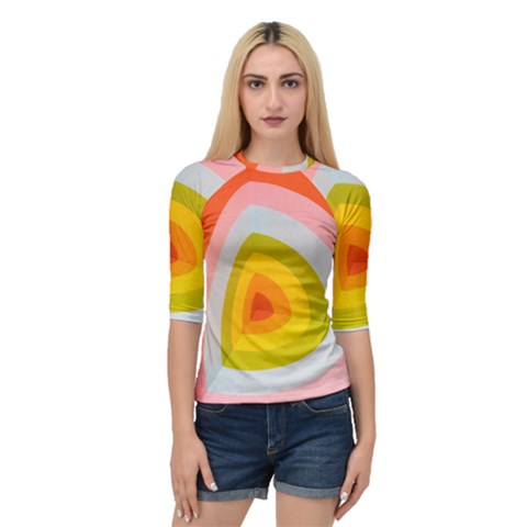 Retro Graffiti Art Nouveau Quarter Sleeve Raglan Tee by genx