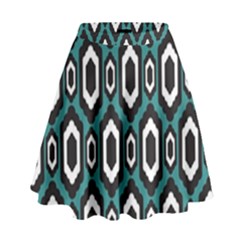 Decorative Pattern High Waist Skirt