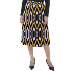 Decorative Pattern Classic Velour Midi Skirt 