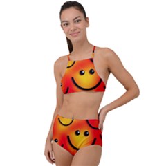 Smile Smiling Face Happy Cute High Waist Tankini Set by Pakrebo