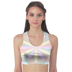 Flower Stained Glass Window Symmetry Sports Bra by Pakrebo