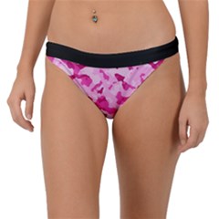 Standard Pink Camouflage Army Military Girl Funny Pattern Band Bikini Bottom by snek