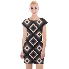 Native American Pattern Cap Sleeve Bodycon Dress