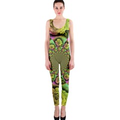 Rose Painted Kaleidoscope Colorful One Piece Catsuit by Pakrebo