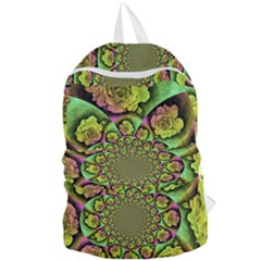 Rose Painted Kaleidoscope Colorful Foldable Lightweight Backpack