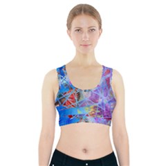 Wallpaper Stained Glass Sports Bra With Pocket by Pakrebo