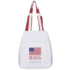 Maga Make America Great Again With Usa Flag Center Zip Backpack by snek