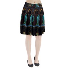 Abstract Background Pattern Pleated Skirt