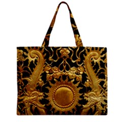 Golden Sun Gold Decoration Wall Zipper Mini Tote Bag by Pakrebo