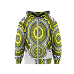 Mandala Pattern Round Ethnic Kids  Zipper Hoodie by Pakrebo