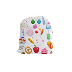 Summer Fair Food Goldfish Drawstring Pouch (medium) by Pakrebo