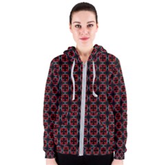 Pattern Design Artistic Decor Women s Zipper Hoodie