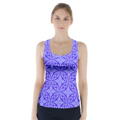 Blue Curved Line Racer Back Sports Top by Mariart