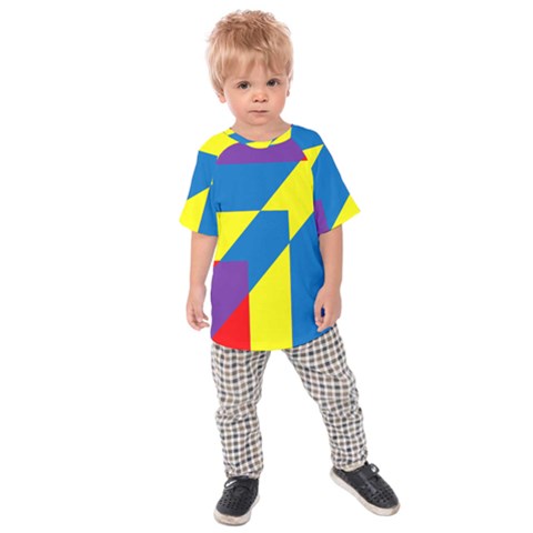 Colorful Red Yellow Blue Purple Kids  Raglan Tee by Mariart