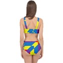 Colorful Red Yellow Blue Purple Cage Up Bikini Set View2