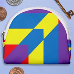 Colorful Red Yellow Blue Purple Horseshoe Style Canvas Pouch by Mariart