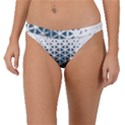 Business Blue Triangular Pattern Band Bikini Bottom View1