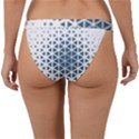 Business Blue Triangular Pattern Band Bikini Bottom View2