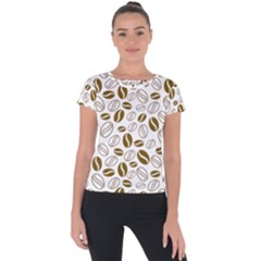 Coffee Beans Vector Short Sleeve Sports Top  by Mariart