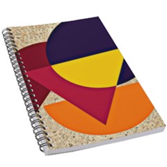 Circle Half Circle Colorful 5 5  X 8 5  Notebook