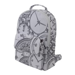 Time Goes On Flap Pocket Backpack (large) by JezebelDesignsStudio