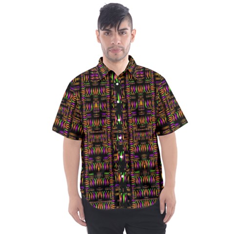 Surrounded By  Ornate  Loved Candle Lights In Starshine Men s Short Sleeve Shirt by pepitasart