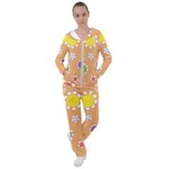 Floral Flowers Retro Women s Tracksuit