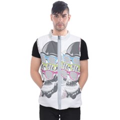 Illustration Skull Rainbow Men s Puffer Vest