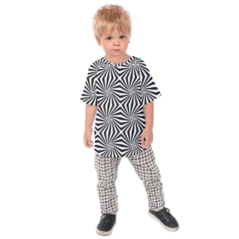 Line Stripe Pattern Kids  Raglan Tee by Mariart