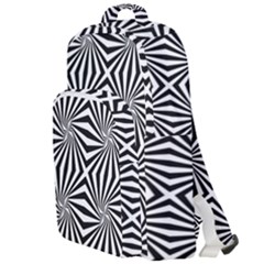 Line Stripe Pattern Double Compartment Backpack