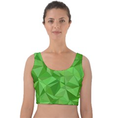 Mosaic Tile Geometrical Abstract Velvet Crop Top