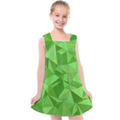 Mosaic Tile Geometrical Abstract Kids  Cross Back Dress