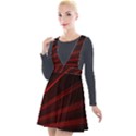 Line Geometric Red Object Tinker Plunge Pinafore Velour Dress View1