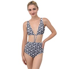 Soft Pattern Repeat Tied Up Two Piece Swimsuit