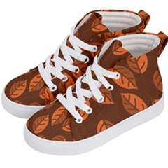 Pattern Leaf Plant Kids  Hi-top Skate Sneakers