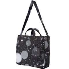 Splatter - Grayscale Square Shoulder Tote Bag