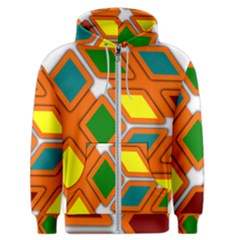 Shape Plaid Men s Zipper Hoodie by Mariart