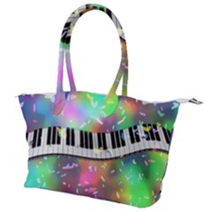 Piano Keys Music Colorful Canvas Shoulder Bag by Mariart